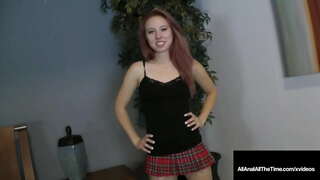 Rooi Kop Hottie Sofie Carter het&#039;n goeie tyd in haar klein gat met die hoop bestuurder, driesaam, tiener, hard en meer! Volledige Video &amp;amp; Meer by AllAnalAllTheTime.com!