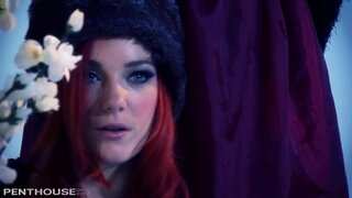 Չարդախ Լեսբիներ Դանի եւ Մարի трахают միմյանց ձյան